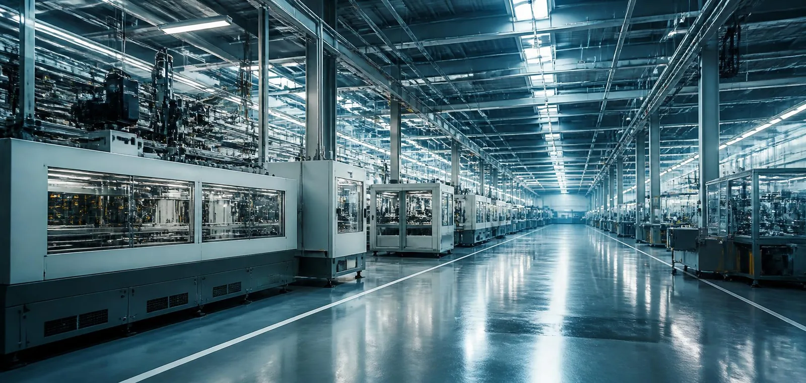 Produktionshalle eines produzierenden Betriebs